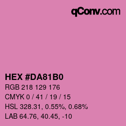 颜色代码: HEX #DA81B0 | qconv.com