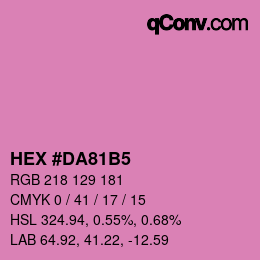 カラーコード: HEX #DA81B5 | qconv.com