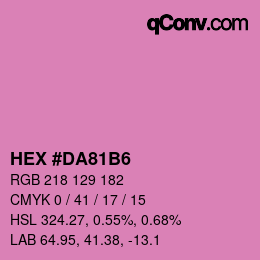 Color code: HEX #DA81B6 | qconv.com