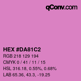 Color code: HEX #DA81C2 | qconv.com