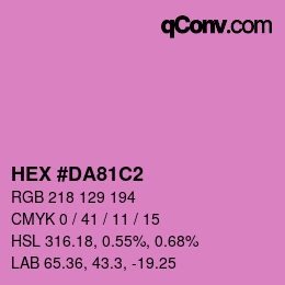 カラーコード: HEX #DA81C2 | qconv.com