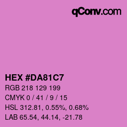 Color code: HEX #DA81C7 | qconv.com
