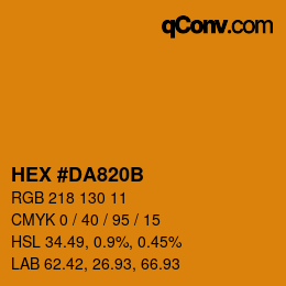 Color code: HEX #DA820B | qconv.com
