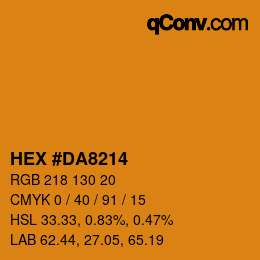 Color code: HEX #DA8214 | qconv.com
