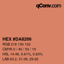 Color code: HEX #DA8266 | qconv.com