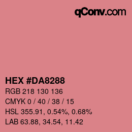 Color code: HEX #DA8288 | qconv.com