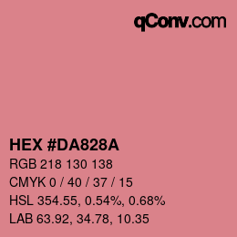 カラーコード: HEX #DA828A | qconv.com