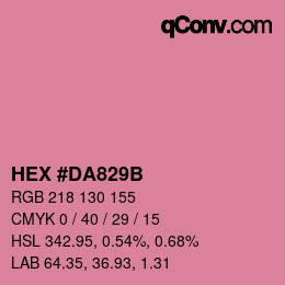 Color code: HEX #DA829B | qconv.com