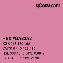 Color code: HEX #DA82A2 | qconv.com
