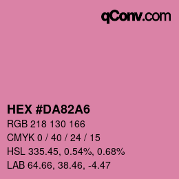 Color code: HEX #DA82A6 | qconv.com