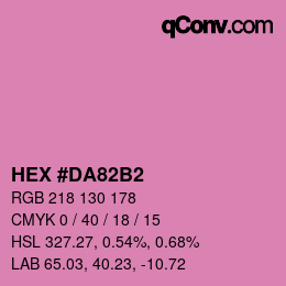 Color code: HEX #DA82B2 | qconv.com