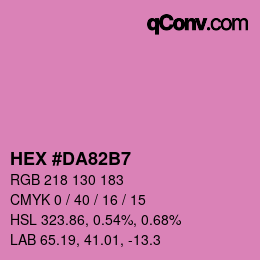 颜色代码: HEX #DA82B7 | qconv.com