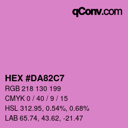 Color code: HEX #DA82C7 | qconv.com