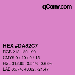 カラーコード: HEX #DA82C7 | qconv.com