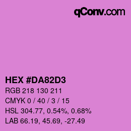 Color code: HEX #DA82D3 | qconv.com