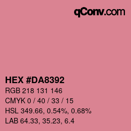 カラーコード: HEX #DA8392 | qconv.com