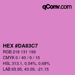 カラーコード: HEX #DA83C7 | qconv.com