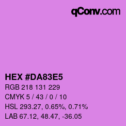 Color code: HEX #DA83E5 | qconv.com