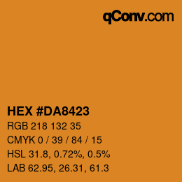 カラーコード: HEX #DA8423 | qconv.com