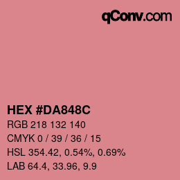 Color code: HEX #DA848C | qconv.com