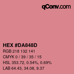 Color code: HEX #DA848D | qconv.com