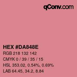 Color code: HEX #DA848E | qconv.com