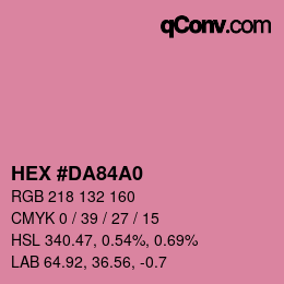 カラーコード: HEX #DA84A0 | qconv.com