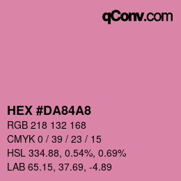 Color code: HEX #DA84A8 | qconv.com