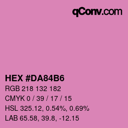 カラーコード: HEX #DA84B6 | qconv.com