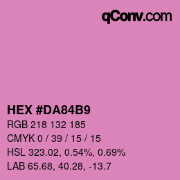 Color code: HEX #DA84B9 | qconv.com