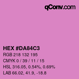 Color code: HEX #DA84C3 | qconv.com