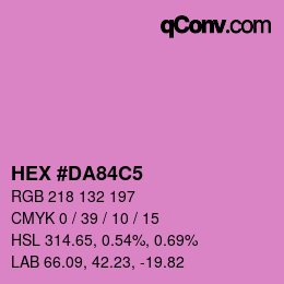 カラーコード: HEX #DA84C5 | qconv.com