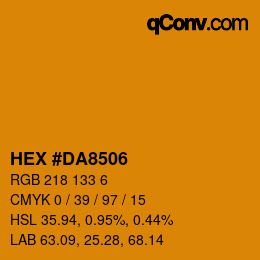Color code: HEX #DA8506 | qconv.com