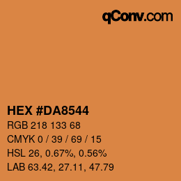 カラーコード: HEX #DA8544 | qconv.com