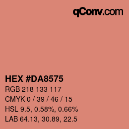 Color code: HEX #DA8575 | qconv.com