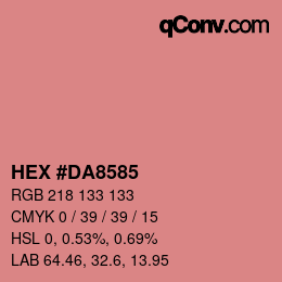 Color code: HEX #DA8585 | qconv.com