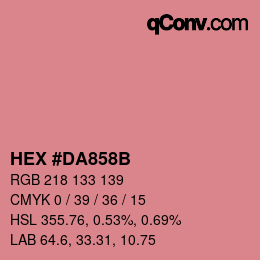Color code: HEX #DA858B | qconv.com