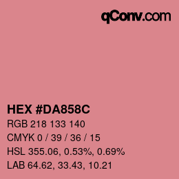 カラーコード: HEX #DA858C | qconv.com