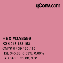 Color code: HEX #DA8599 | qconv.com