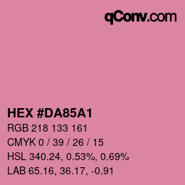 颜色代码: HEX #DA85A1 | qconv.com