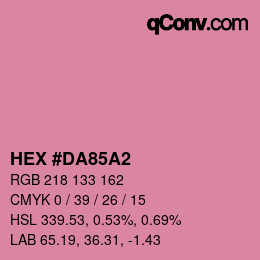 Color code: HEX #DA85A2 | qconv.com
