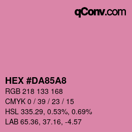 Color code: HEX #DA85A8 | qconv.com