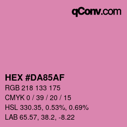 Color code: HEX #DA85AF | qconv.com