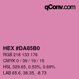 カラーコード: HEX #DA85B0 | qconv.com
