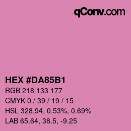 Color code: HEX #DA85B1 | qconv.com