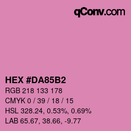 Color code: HEX #DA85B2 | qconv.com