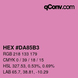 Color code: HEX #DA85B3 | qconv.com