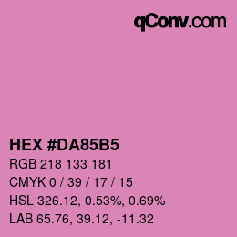Farbcode: HEX #DA85B5 | qconv.com