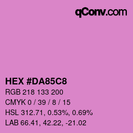 カラーコード: HEX #DA85C8 | qconv.com