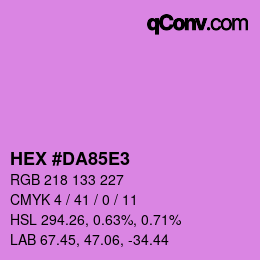 Color code: HEX #DA85E3 | qconv.com